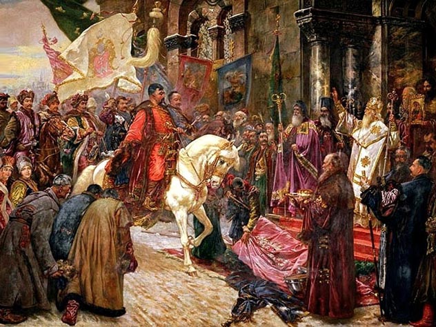 Богдан Хмельницкий вступает в Киев. Картина Николая Ивасюка Богдан Хмельницкий вступает в Киев. Картина Николая Ивасюка