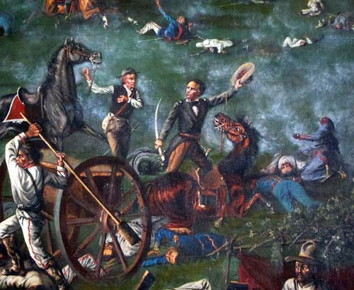 Генерал Сэм Хьюстон в битве при Сан-Хасинто. wikimedia