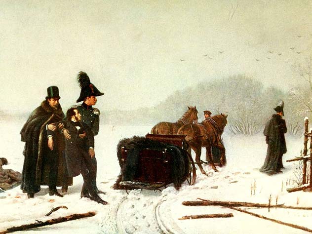 Дуэль Пушкина с Дантесом, Алексей Наумов, 1884 год. wikipedia Дуэль Пушкина с Дантесом, Алексей Наумов, 1884 год. wikipedia