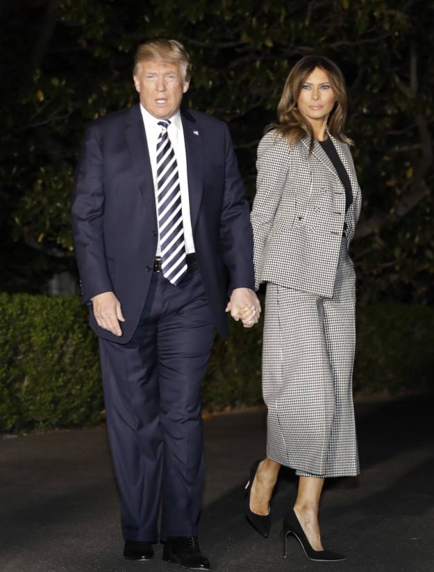 Первая леди США Мелания Трамп и президент Америки Дональд Трамп