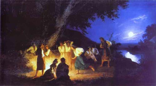 Генрих Семирадский, «Ночь на Ивана Купалу», 1892 г.