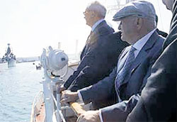 ЛУЖКОВ: на флагмане Черноморского флота - ракетном крейсере «Москва»